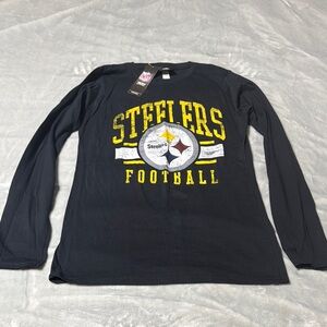 NFL Steelers Black and Yellow Long Sleeve Tee